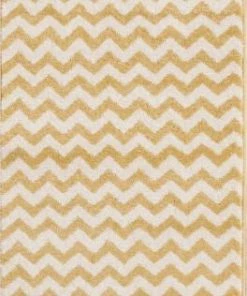 Well Woven 8'x11' Eli Chevron Gold Modern Rug