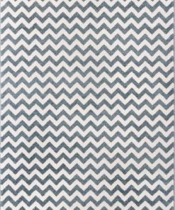 Well Woven Eli Chevron Light Blue Modern Rug