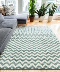 Well Woven Eli Chevron Light Blue Modern Rug 5 Well Woven Eli Chevron Light Blue Modern Rug