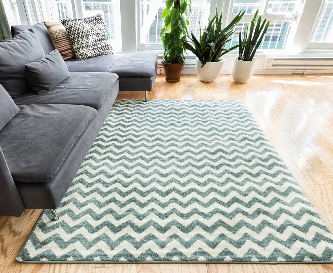 Well Woven Eli Chevron Light Blue Modern Rug 3 Well Woven Eli Chevron Light Blue Modern Rug