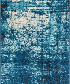 Well Woven Crosby Blue Modern Distressed Rug