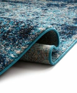 Well Woven Manchester Royal Blue Modern Distressed Rug