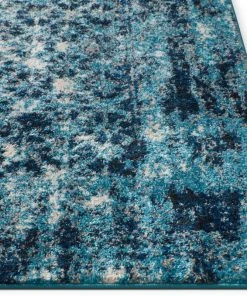 Well Woven Manchester Royal Blue Modern Distressed Rug