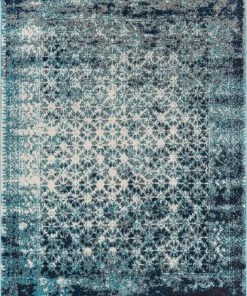 Well Woven Manchester Royal Blue Modern Distressed Rug
