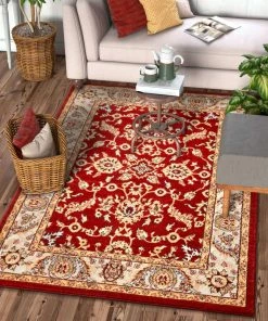 Well Woven Carleton Red Traditional Rug