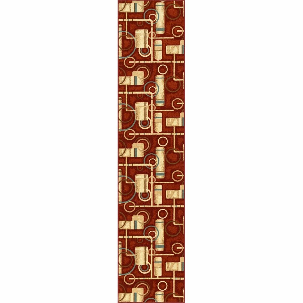 Well Woven Prescott Red Modern Non Slip Washable Rug 10 Well Woven Prescott Red Modern Non Slip Washable Rug