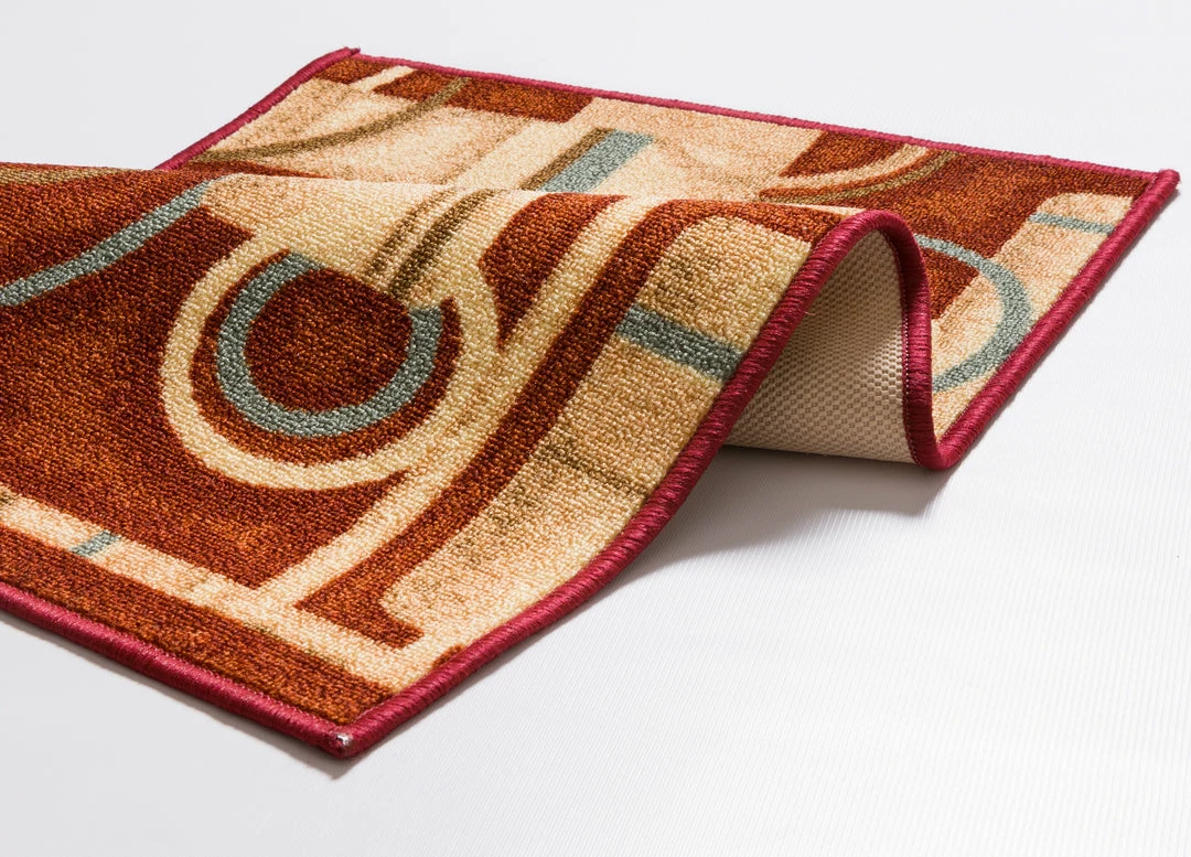 Well Woven Prescott Red Modern Non Slip Washable Rug 3 Well Woven Prescott Red Modern Non Slip Washable Rug