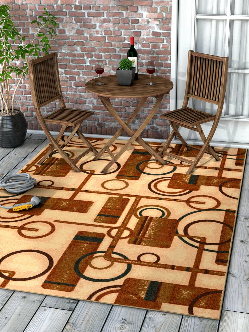 Well Woven Prescott Natural Geometric Non Slip Washable Rug 2 Well Woven Prescott Natural Geometric Non Slip Washable Rug