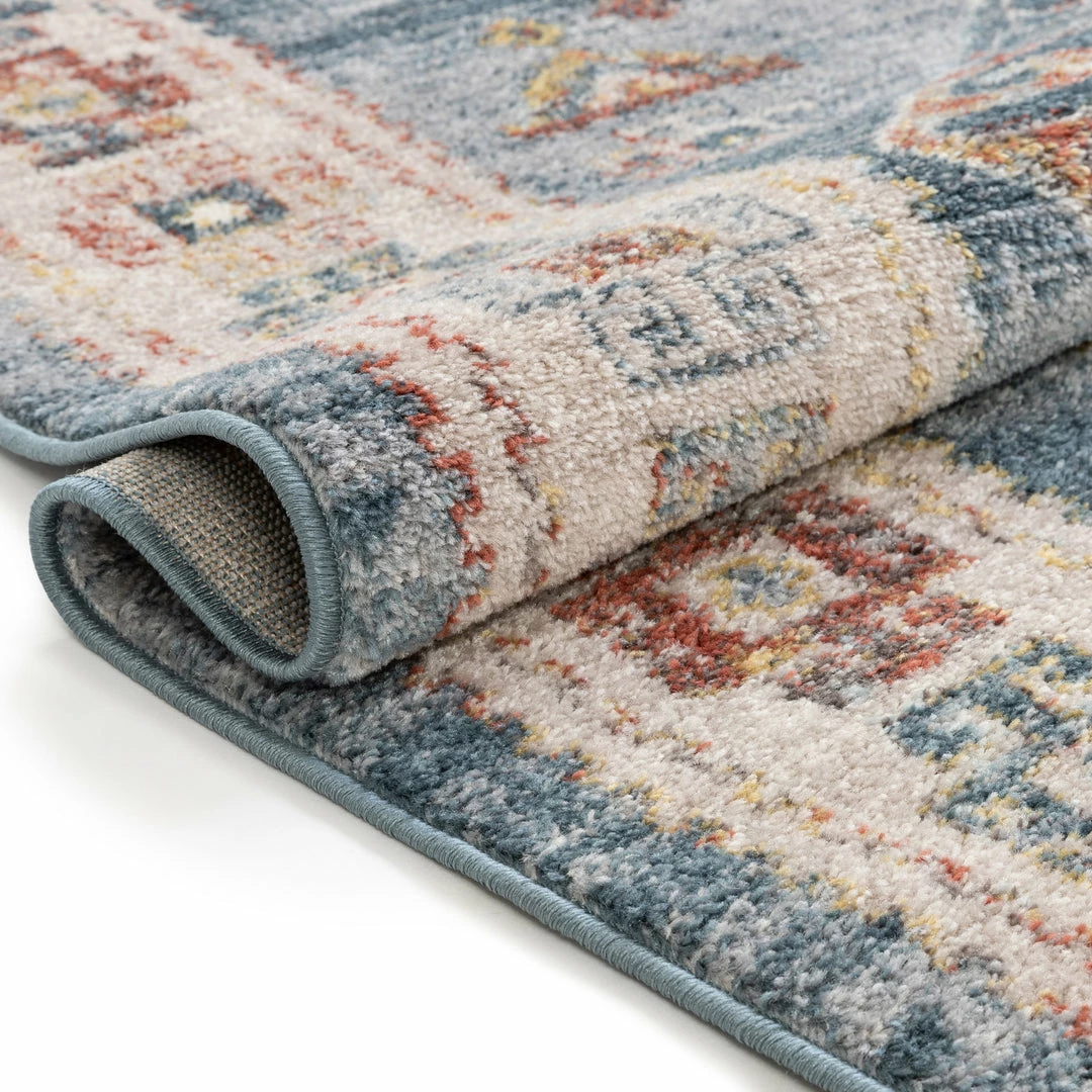 Well Woven Keeva Tribal Vintage Blue Rug Global 6 Well Woven Keeva Tribal Vintage Blue Rug Global