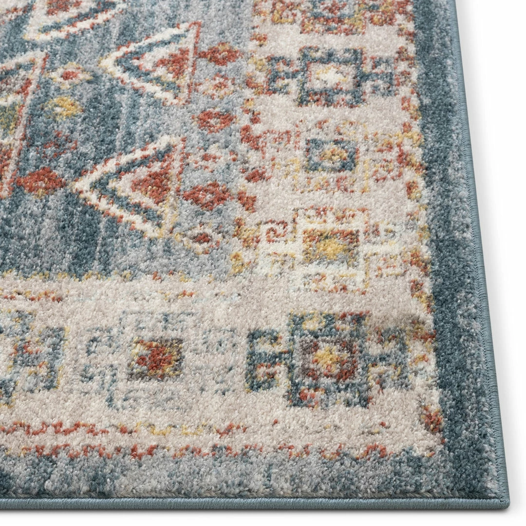 Well Woven Keeva Tribal Vintage Blue Rug Global 4 Well Woven Keeva Tribal Vintage Blue Rug Global
