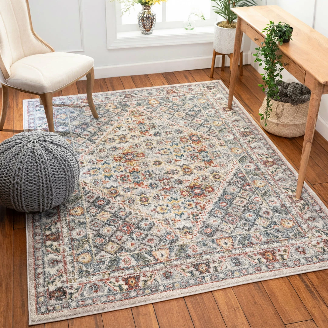 Well Woven Global Mirza Vintage Bohemian Beige Rug 2 Well Woven Global Mirza Vintage Bohemian Beige Rug