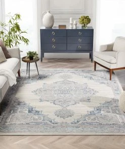 Well Woven Global Branna Vintage Persian Blue Rug