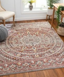 Well Woven Alish Vintage Bohemian Mandala Terra Rug 7'10" X 9'10" Global
