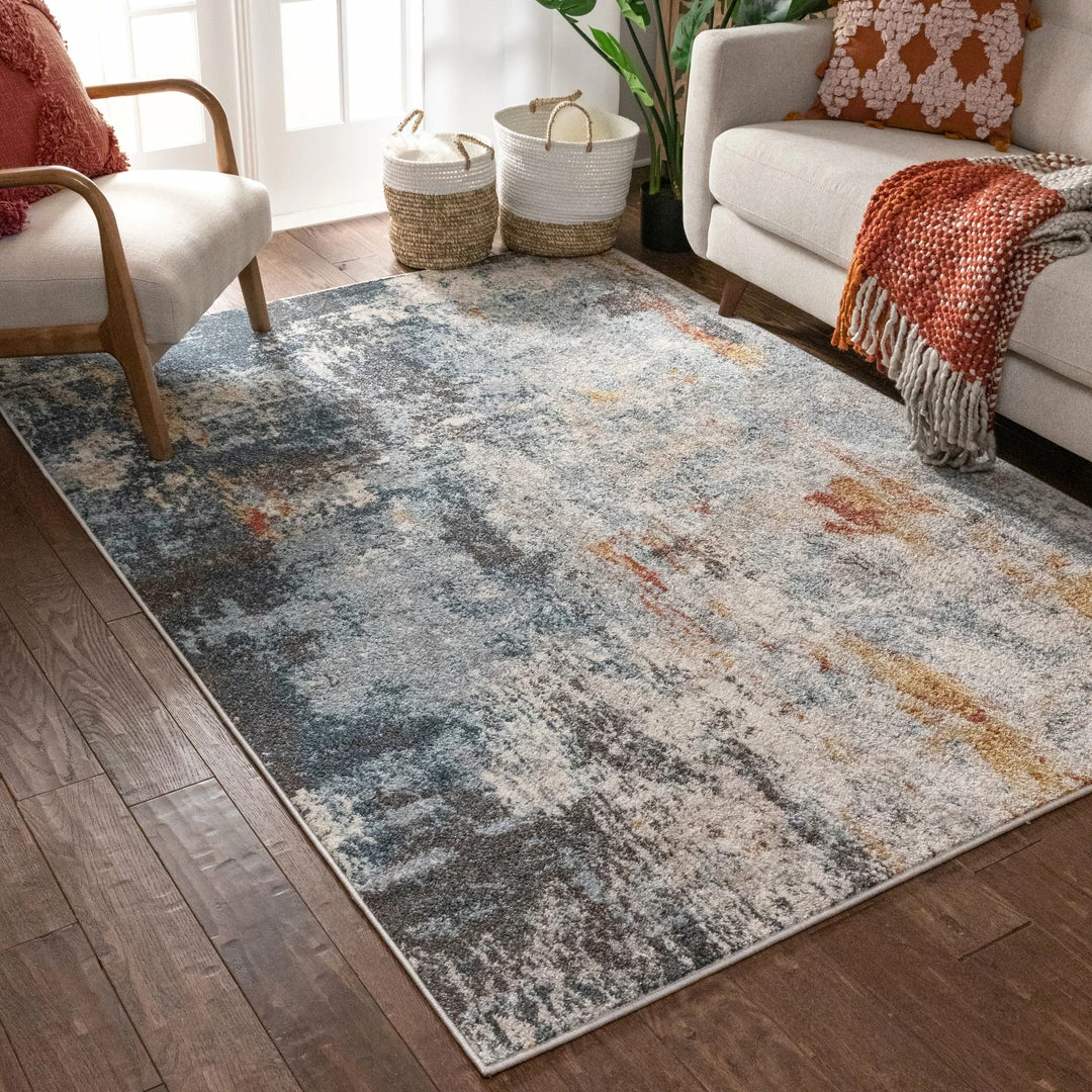 Well Woven Nadine Abstract Vintage Distressed Blue Rug Global 2 Well Woven Nadine Abstract Vintage Distressed Blue Rug Global