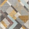 Well Woven Global Jacey Geometric Distressed Grey Rug
