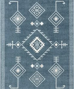 Well Woven Azra Tribal Medallion Dark Blue Rug