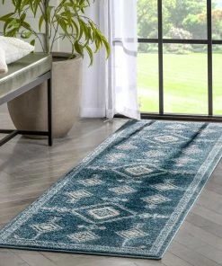 Well Woven Azra Tribal Medallion Dark Blue Rug