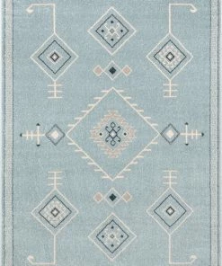 Well Woven Azra Tribal Medallion Light Blue Rug