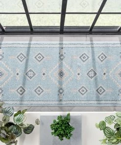 Well Woven Azra Tribal Medallion Light Blue Rug 24 Well Woven Azra Tribal Medallion Light Blue Rug