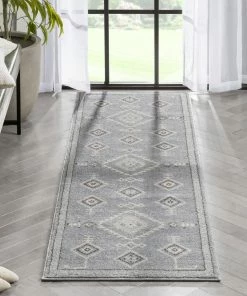Well Woven Azra Tribal Medallion Grey Rug Global
