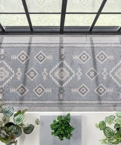 Well Woven Azra Tribal Medallion Grey Rug Global