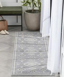 Well Woven Azra Tribal Medallion Grey Rug Global