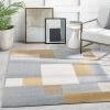 Well Woven Wilma Modern Geometric Yellow Grey Rug
