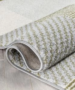 Well Woven Wilma Modern Geometric Green Grey Rug