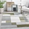 Well Woven Wilma Modern Geometric Green Grey Rug