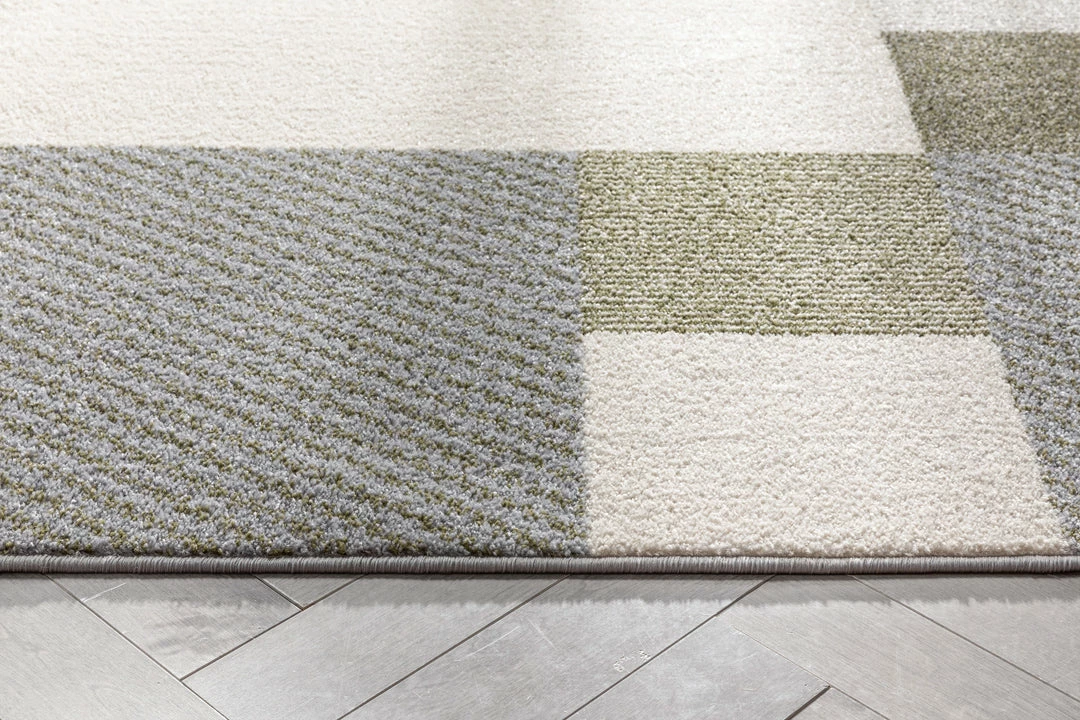 Well Woven Wilma Modern Geometric Squares Green Grey Rug 6 Well Woven Wilma Modern Geometric Squares Green Grey Rug