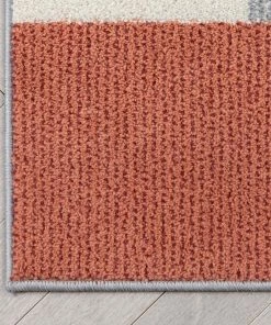 Well Woven Wilma Modern Geometric Squares Blush Grey Rug