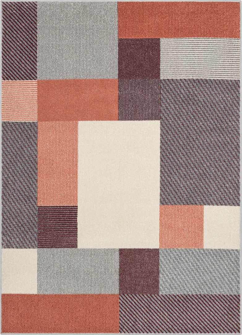 Well Woven Wilma Modern Geometric Blush Grey Rug 2 Well Woven Wilma Modern Geometric Blush Grey Rug
