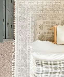 Well Woven Carina Tribal Medallion Beige Kilim-Style Rug