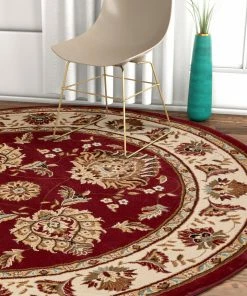 Well Woven Oriental & Persian Abbasi Red Traditional Rug