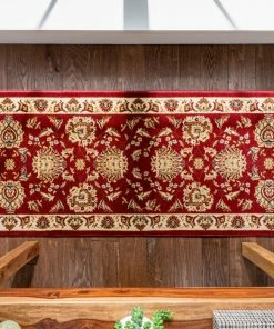 Well Woven Oriental & Persian Abbasi Red Traditional Rug