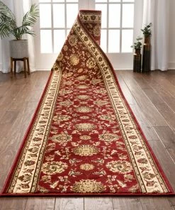 Well Woven Abbasi Custom Size Runner Traditional Red Choose Your Width X Choose Your Length Hallway Runner Rug