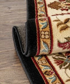 Well Woven Abbasi Black Traditional Rug Oriental & Persian 28 Well Woven Abbasi Black Traditional Rug Oriental & Persian