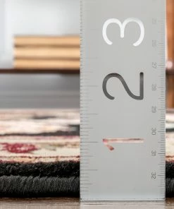 Well Woven Abbasi Black Traditional Rug Oriental & Persian 24 Well Woven Abbasi Black Traditional Rug Oriental & Persian