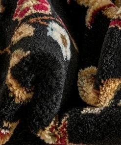 Well Woven Abbasi Black Traditional Rug Oriental & Persian 20 Well Woven Abbasi Black Traditional Rug Oriental & Persian