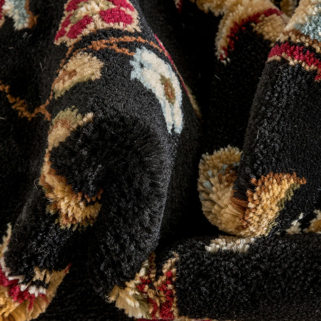 Well Woven Abbasi Black Traditional Rug Oriental & Persian 3 Well Woven Abbasi Black Traditional Rug Oriental & Persian