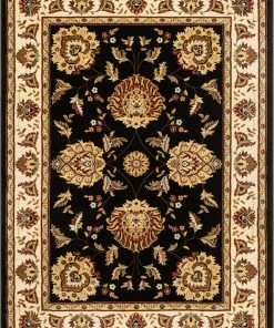Well Woven Abbasi Black Traditional Rug Oriental & Persian