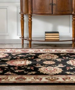 Well Woven Abbasi Black Traditional Rug Oriental & Persian 23 Well Woven Abbasi Black Traditional Rug Oriental & Persian