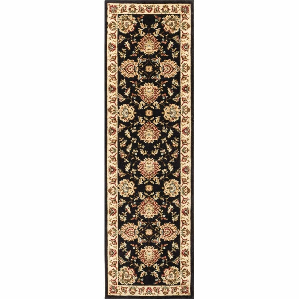 Well Woven Abbasi Black Traditional Rug Oriental & Persian 12 Well Woven Abbasi Black Traditional Rug Oriental & Persian