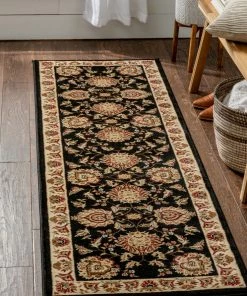 Well Woven Abbasi Black Traditional Rug Oriental & Persian 34 Well Woven Abbasi Black Traditional Rug Oriental & Persian