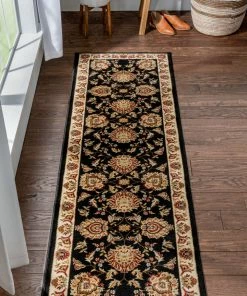 Well Woven Abbasi Black Traditional Rug Oriental & Persian 35 Well Woven Abbasi Black Traditional Rug Oriental & Persian