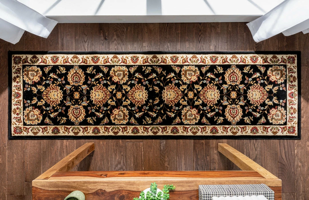 Well Woven Abbasi Black Traditional Rug Oriental & Persian 13 Well Woven Abbasi Black Traditional Rug Oriental & Persian