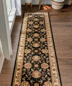 Well Woven Abbasi Black Traditional Rug Oriental & Persian 32 Well Woven Abbasi Black Traditional Rug Oriental & Persian