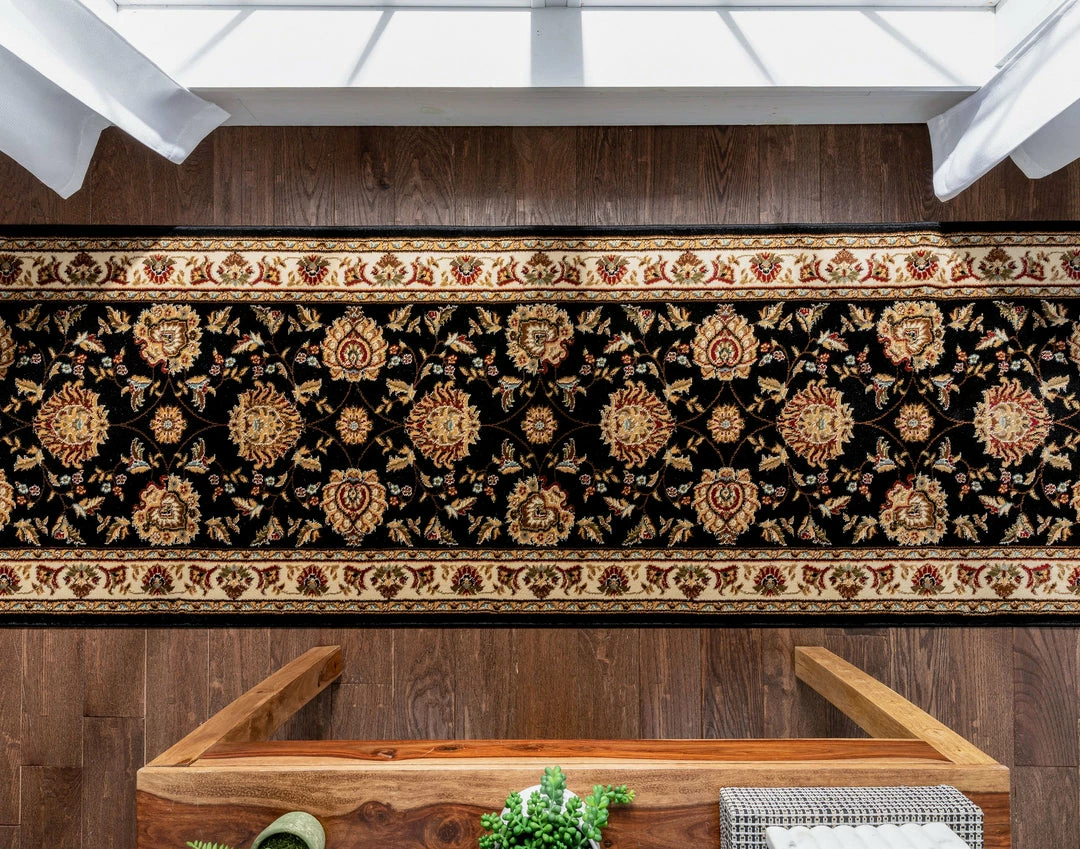 Well Woven Abbasi Black Traditional Rug Oriental & Persian 16 Well Woven Abbasi Black Traditional Rug Oriental & Persian