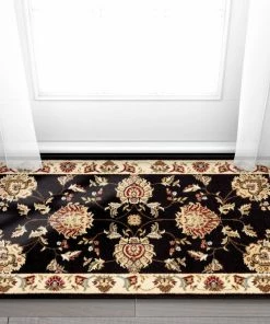 Well Woven Abbasi Black Traditional Rug Oriental & Persian 26 Well Woven Abbasi Black Traditional Rug Oriental & Persian