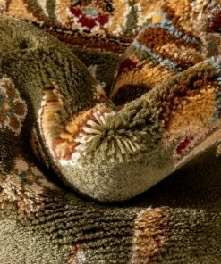 Well Woven Abbasi Green Traditional Rug